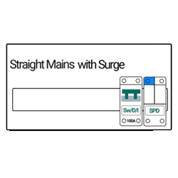 Straight Consumer Units Isolater Incomer c/w Surge Protection
