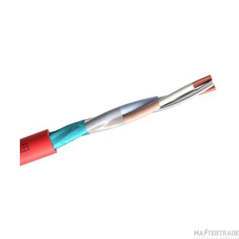 AEI 2-Core+Earth 2.5mm Fire Performance Enhanced Cable Red 100M