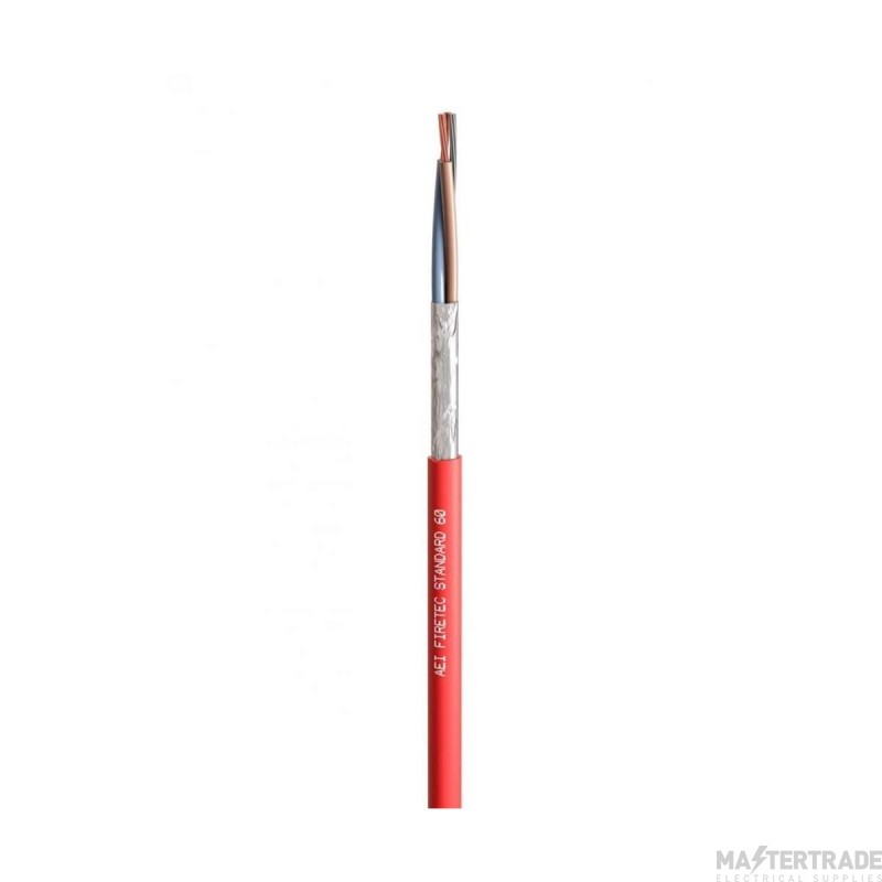 AEI 2-Core+Earth 2.5mm Fire Performance Standard Cable Red 100M