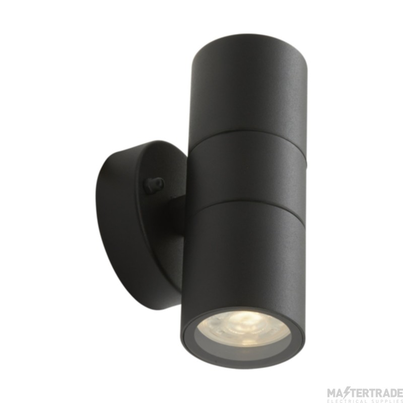 Ansell Acero Bi-Directional Wall Light GU10 Black 162x92mm
