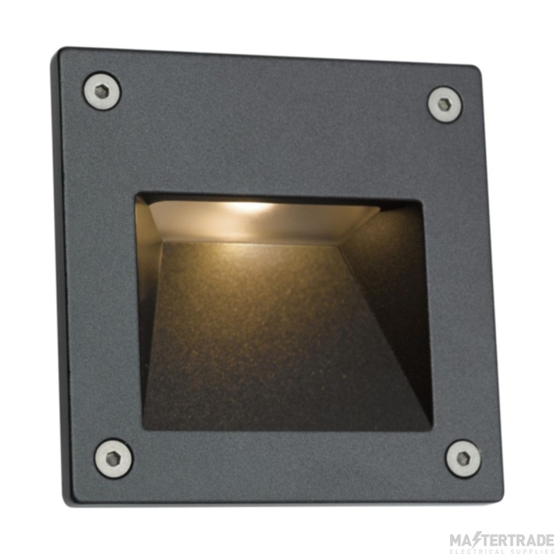 Ansell Camini Low Level Square 3W LED Wall Light 4000K