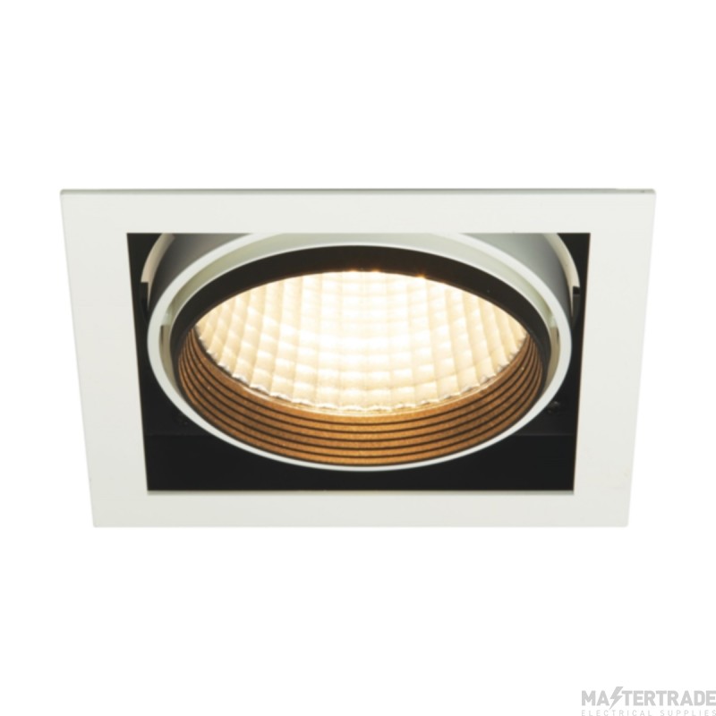 Ansell Unity S Recessed Adjustable 37W LED Square IP20 Downlight 4000K Black