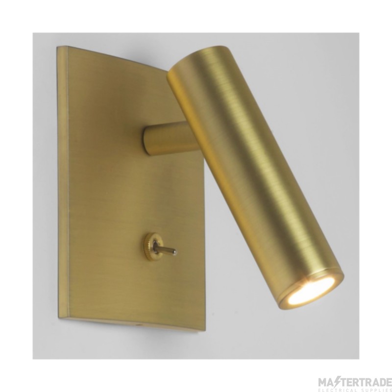 Astro Enna Wall Light Square Switched c/w 2700K LED & Driver IP20 3W Matt Gold