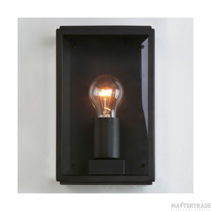 Astro Homefield Wall Light Exterior E27 c/w Clear Glass IP44 Black