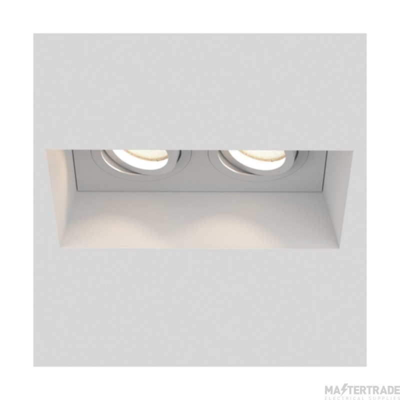 Astro Blanco Twin Adjustable Indoor Downlight in Plaster 1253006