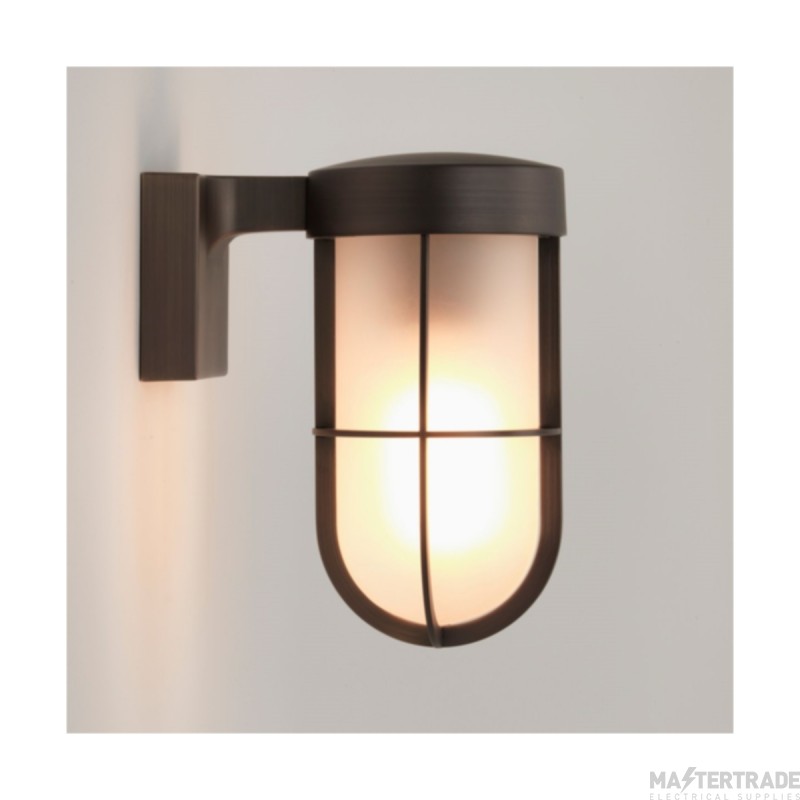 Astro Cabin Wall Frosted Outdoor Wall Light in Bronze 1368026