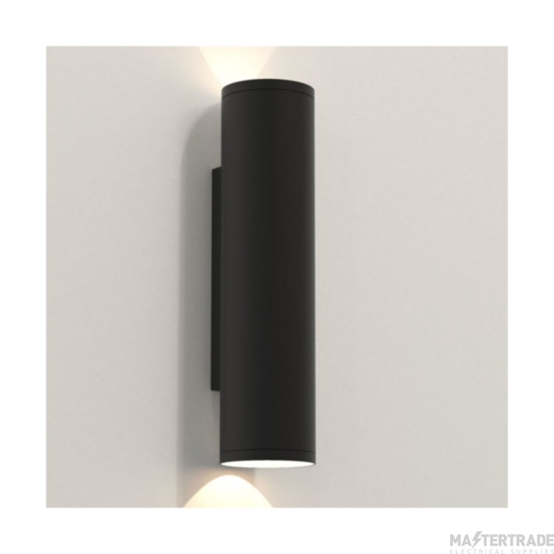 Astro Ava Wall Light 300 LED 2xGU10 w/o Lamp Dimmable IP44 2x6W 300x75x81mm Textured Black