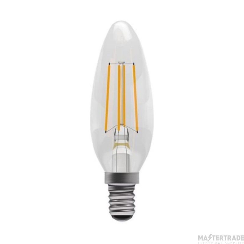 BELL 4W LED Filament Dimmable Candle Lamp E14/SES 2700K Clear