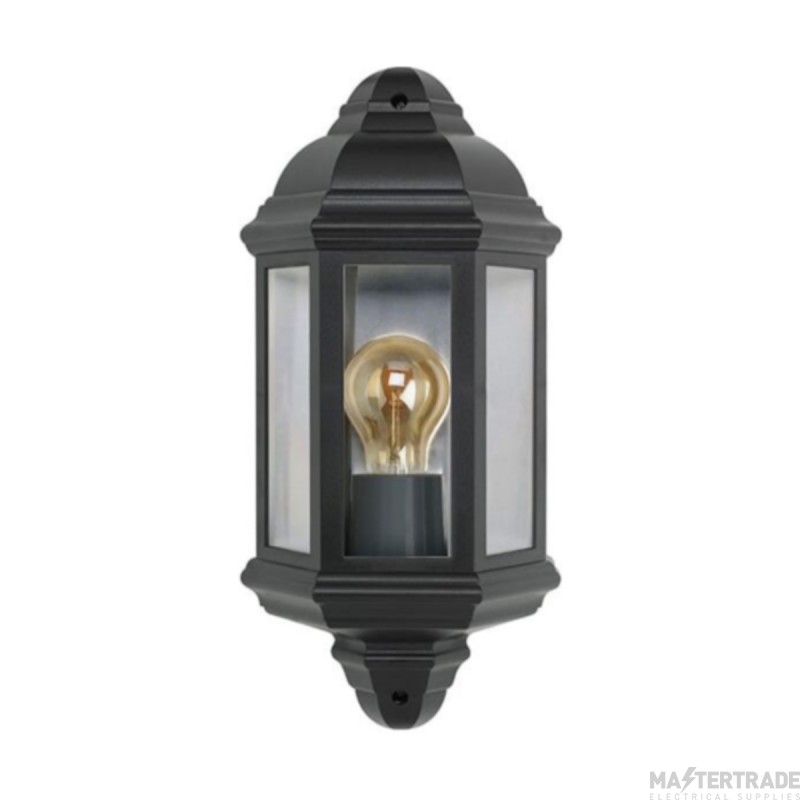 BELL Retro Vintage E27 Half Wall Lantern IP54 Black