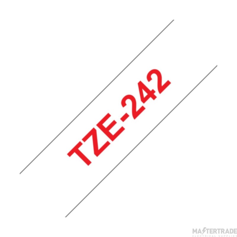 Brother TZE Laminated 18mmx8m Tape Red/White