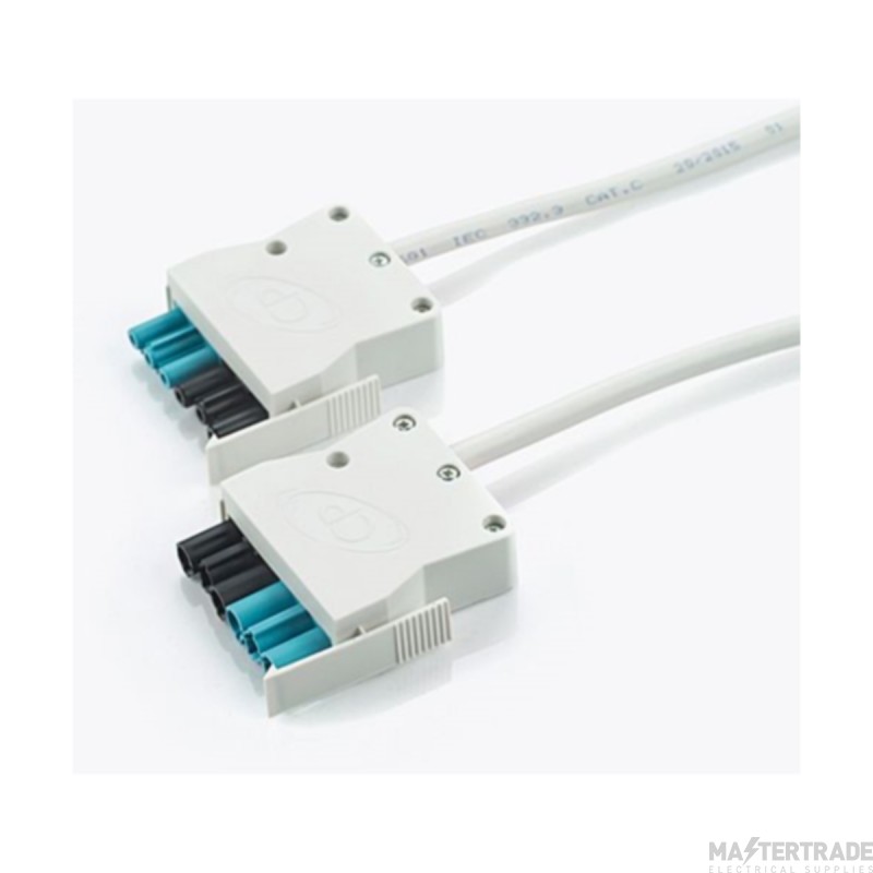 CP Electronics Lead 6P 5 Core Luminaire Extender Black/Blue Coding c/w White Plug 1.5mmx3m LSF