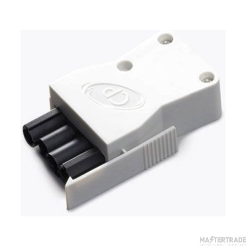CP Electronics VITM4 4P Luminaire Plug White