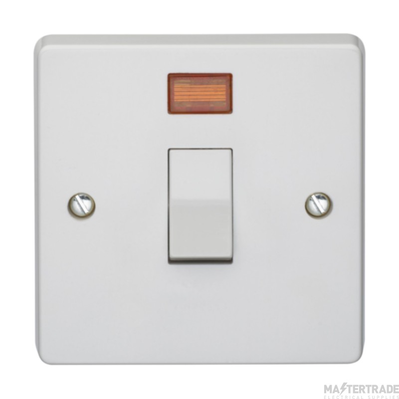 Crabtree Capital 1 Gang DP 20A Control Switch White c/w Neon