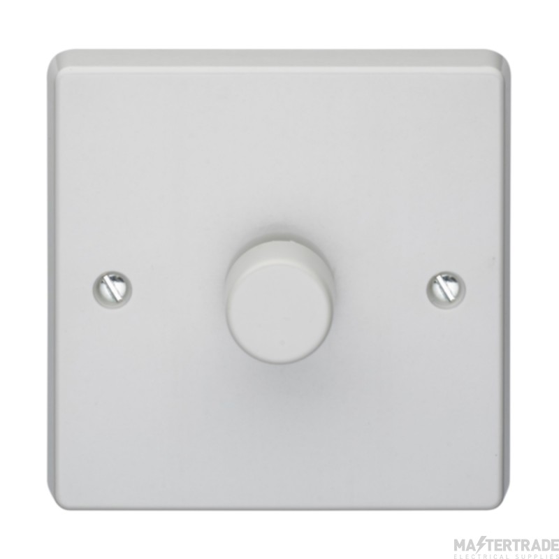 Crabtree Capital 1 Gang 2 Way Rotary Dimmer Switch LED 5-100W White