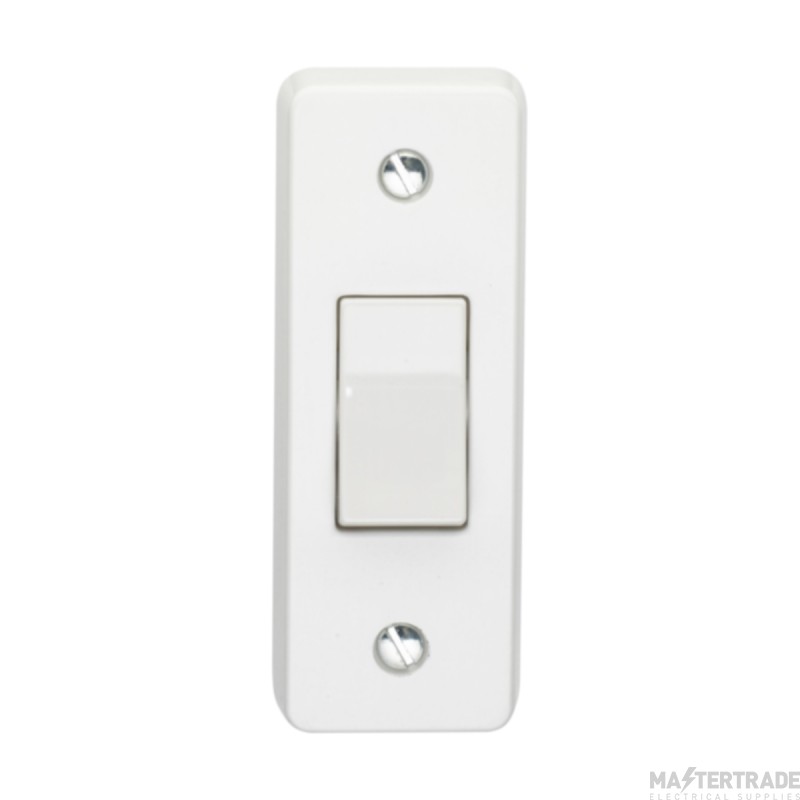 Crabtree Capital 1 Gang 2 Way SP 10AX Architrave Switch White
