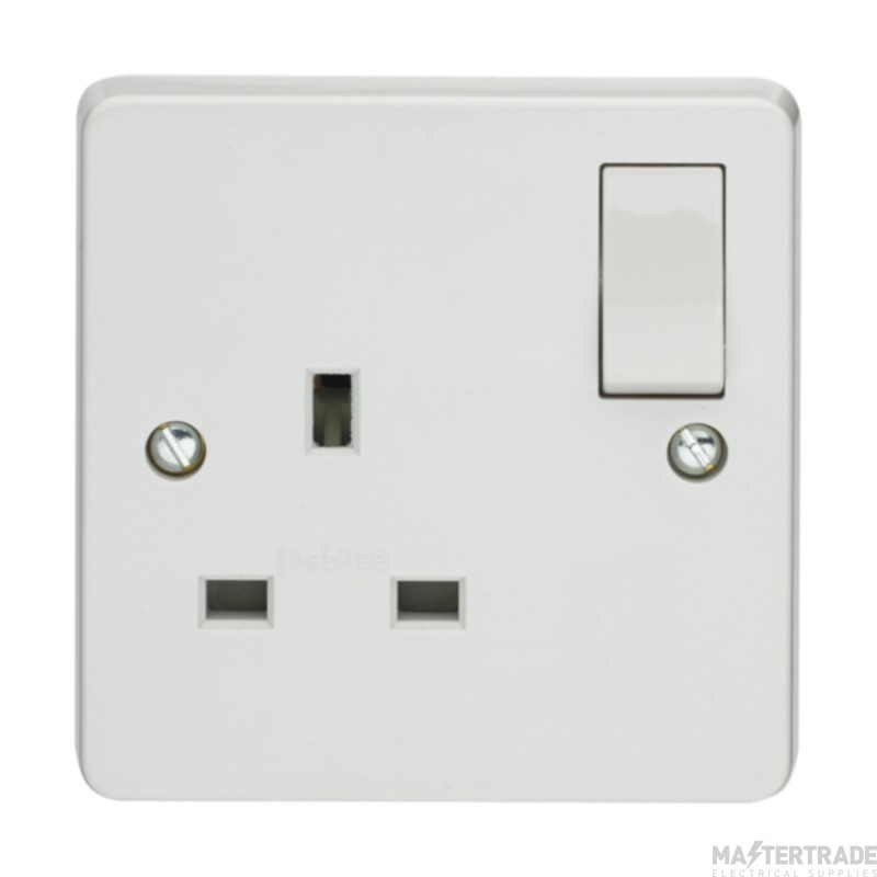Crabtree Capital 1 Gang DP 13A Switched Socket White