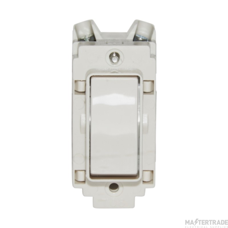 Crabtree Rockergrid 10A Retractive Grid Switch White