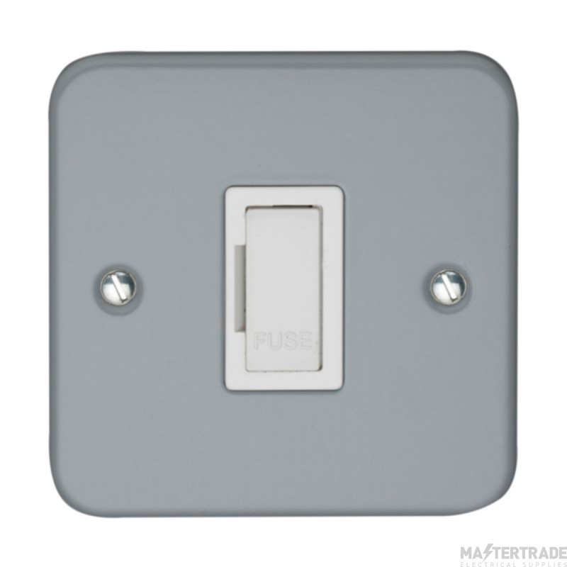 Crabtree Capital 1 Gang 13A Unswitched Fused Connection Unit Birch Grey Metalclad