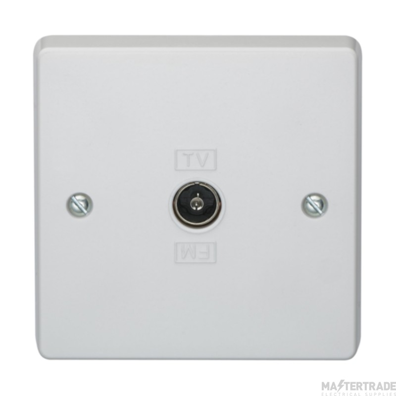Crabtree Capital 1 Gang Coaxial Direct Connection Socket White