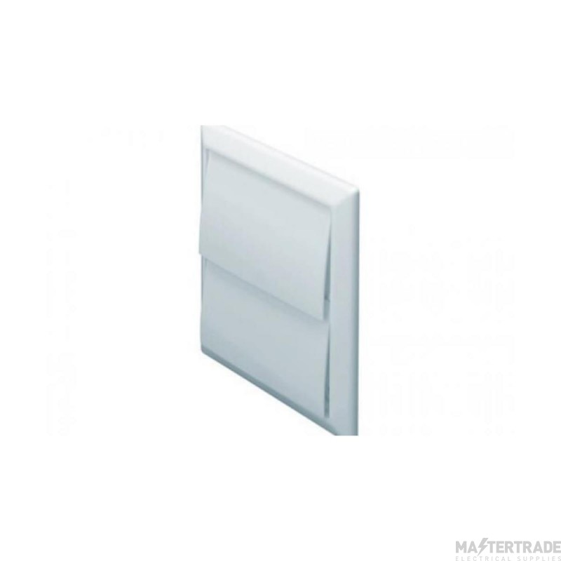 Domus 100mm Gravity Flap Wall Outlet White