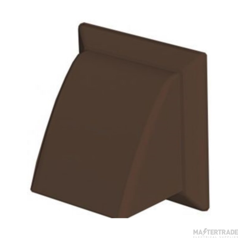 Domus 100mm Cowled Wall Outlet Brown c/w Damper