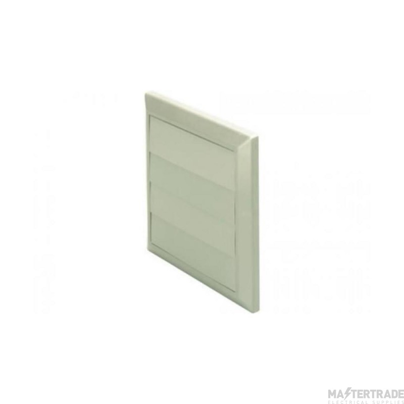 Domus 150mm Gravity Flap Wall Outlet White