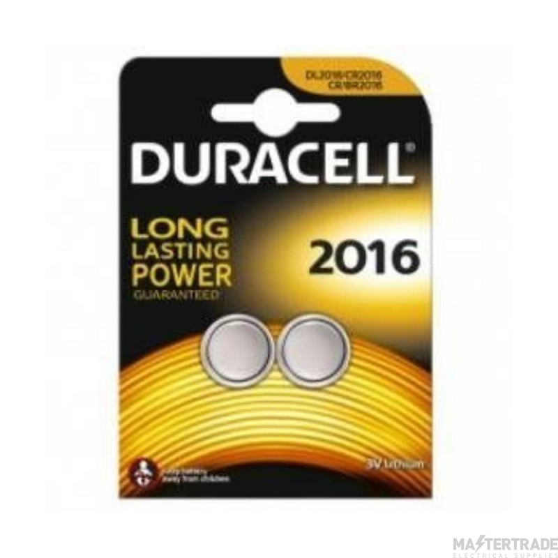 Duracell Battery DL2016 Electronic Pack=2 3V Lithium
