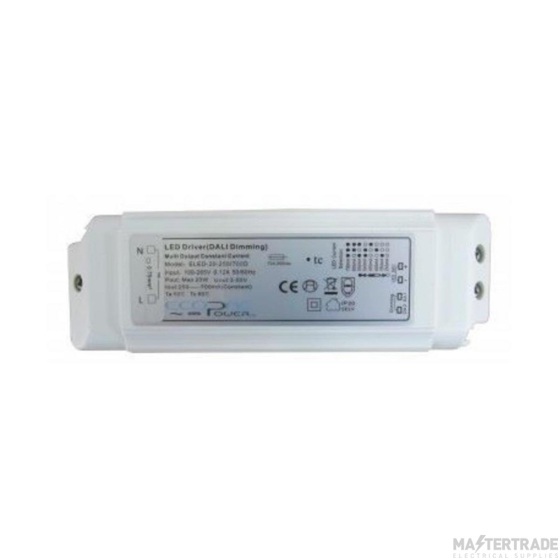 EcoPac 250mA-700mA 12.5-20W DALI Dimmable Constant Current LED Driver