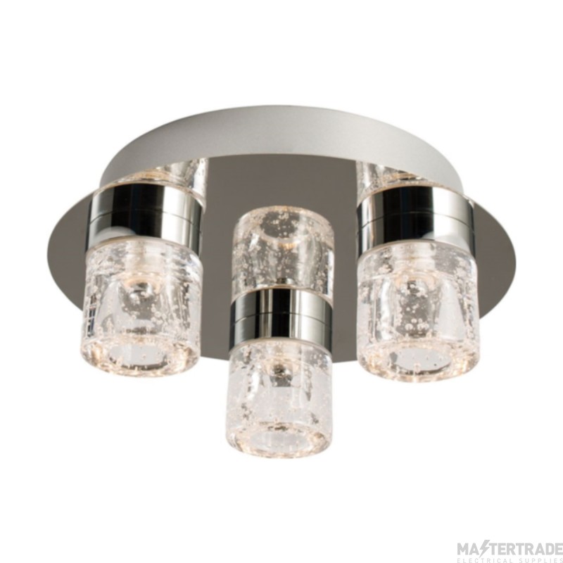 Endon Imperial Ceiling Flush Light with Glass Shades IP44