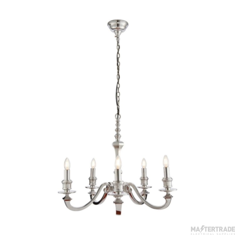 Endon Finsbury Five Light Ceiling Pendant In Polished Cast Aluminium (Fitting Only)