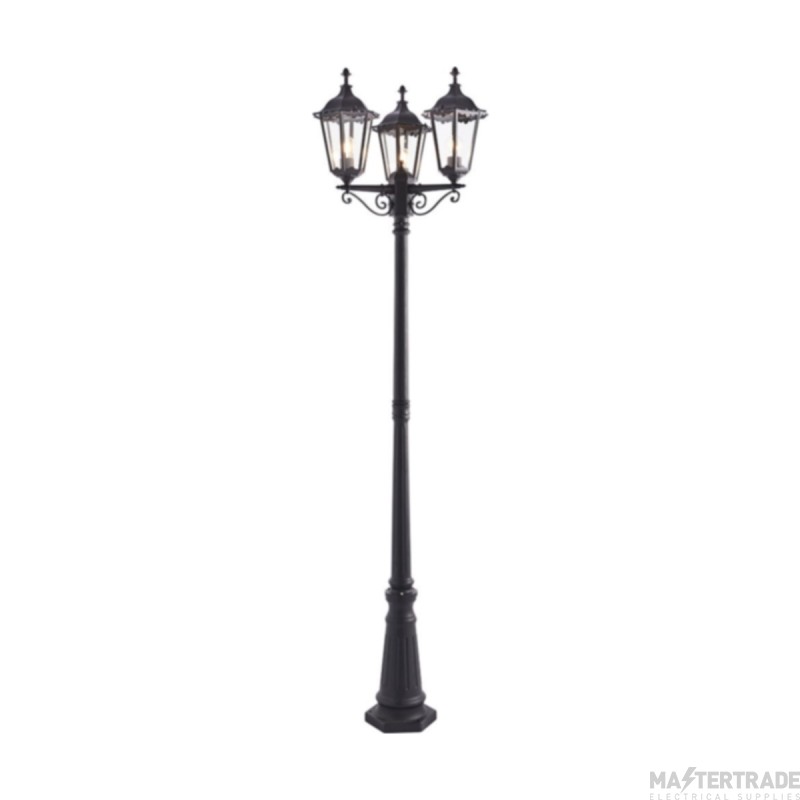 Endon Burford 3 Light Outdoor Lamp Post In Matt Black