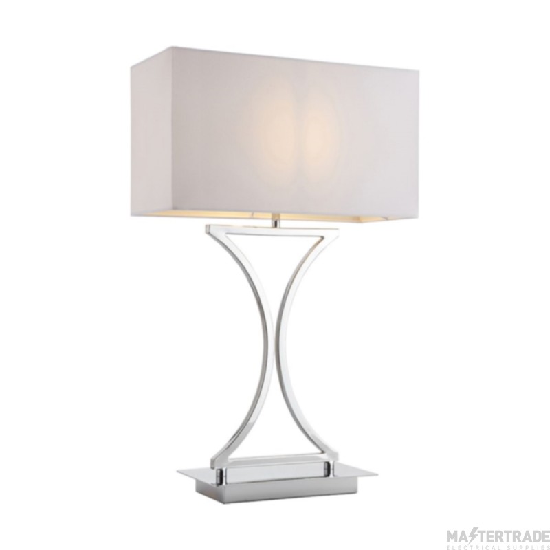 Endon Table lamp With Chrome Base & Cream Shade