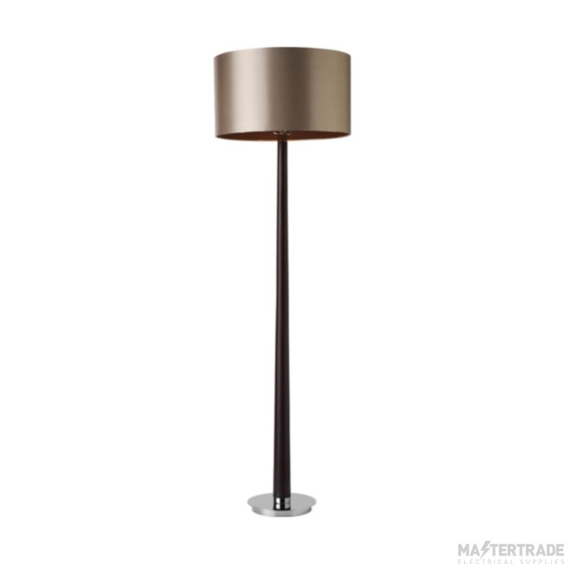 Endon Wooden Floor Lamp WIth Shade