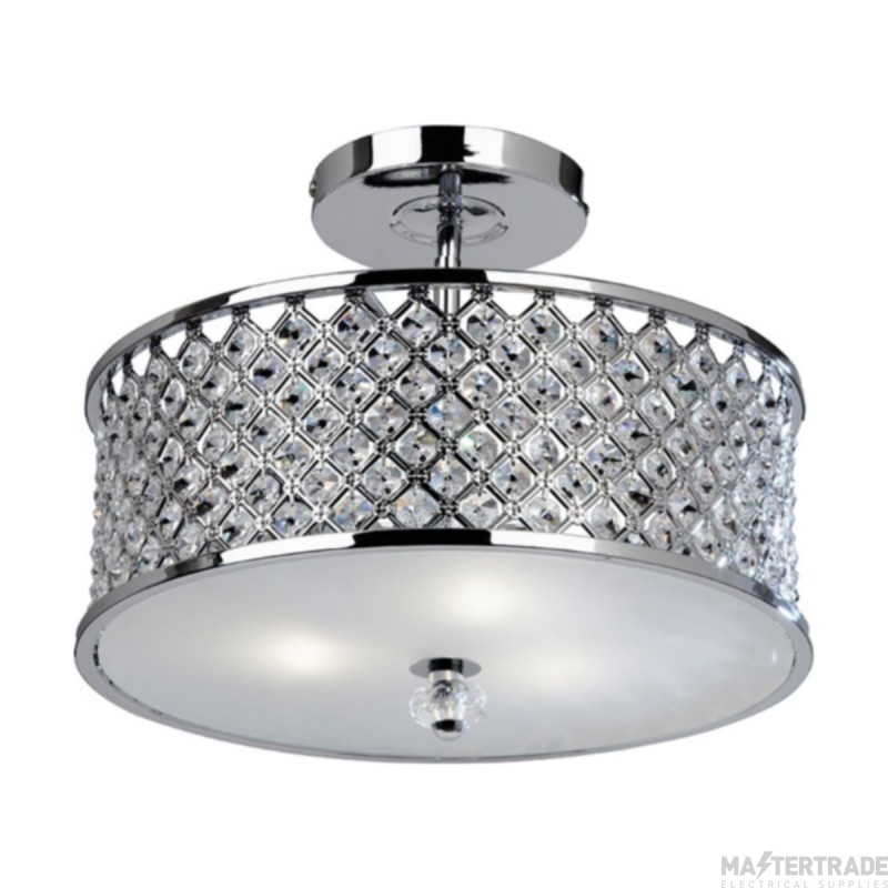 Endon 3 Light Diamond Chrome & Crystal Ceiling