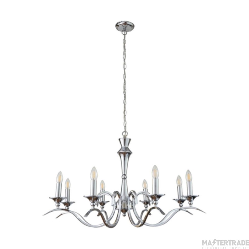 Endon Traditional 8 Light Chandelier With Chrome Finish