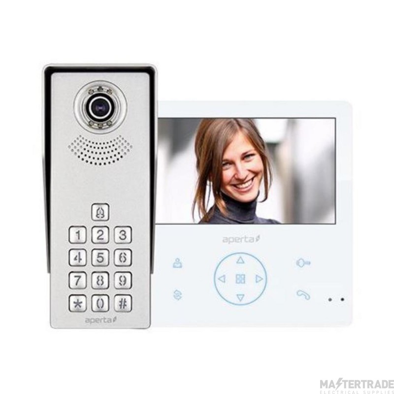 ESP APERTA Door Entry Kit Colour Video White GUI Monitor c/w Keypad 7in