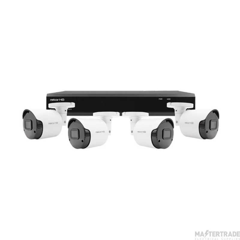 ESP REKORHD Camera 4x Bullet CCTV Kit c/w 4Ch HD DVR 1TB White