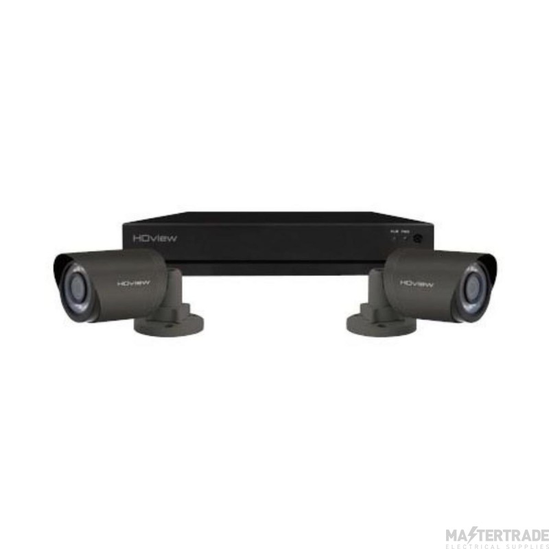 ESP HD-VIEW CCTV Kit 4 Channel c/w 2x Bullet Cameras Super HD 4MP Grey