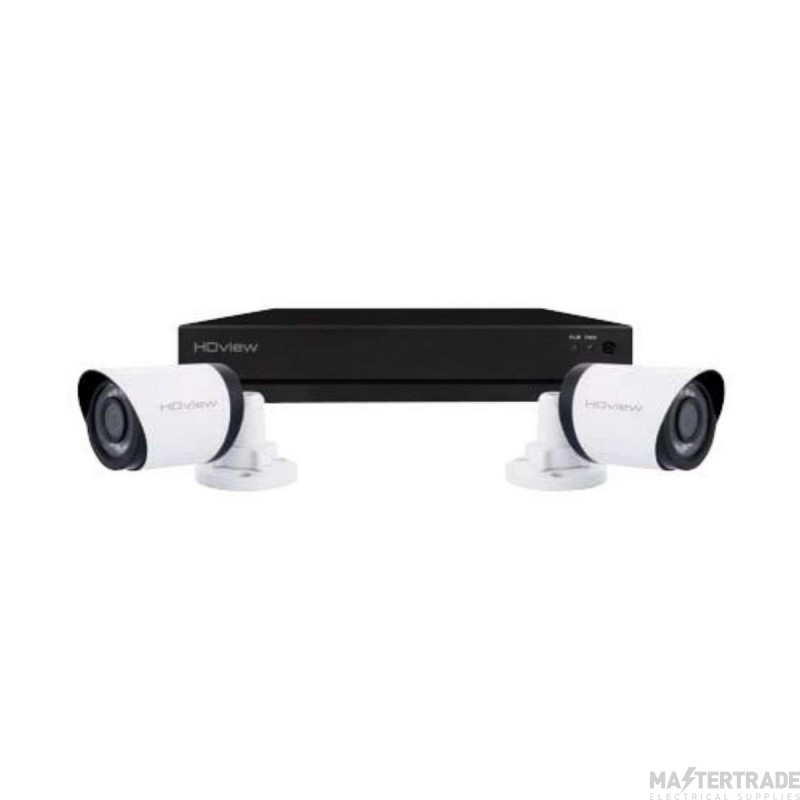 ESP HD-VIEW CCTV Kit 4 Channel c/w 2x Bullet Cameras Super HD 4MP 4TB White