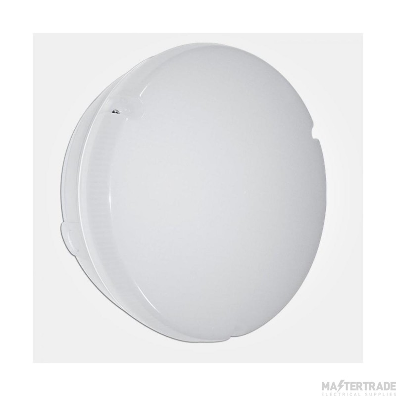 Eterna Luminaire 3hrM Circular LED Utility Opal Diffuser IP65 18W 1400lm 290x100mm White