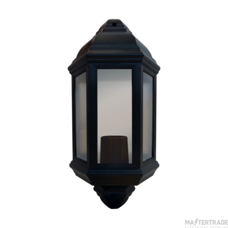 Eterna Half Lantern ES IP44 Black w/o GLS Lamp
