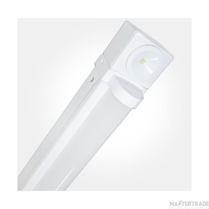 Eterna Luminaire LED Batten c/w Self Test Emergency IP20 48W 6ft White