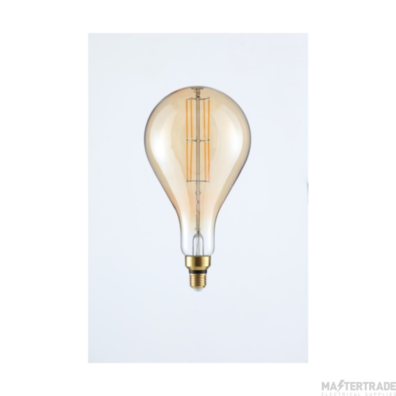 Forum BT180 Amber Warm White Dimmable LED E27 Vintage Filament Lamp 6W 2000K