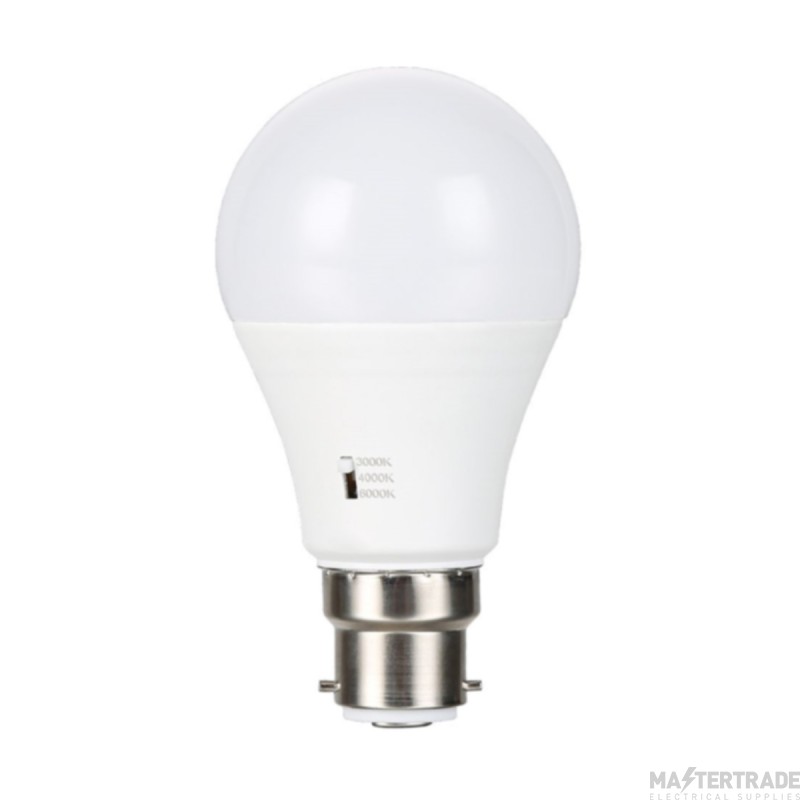 Forum 12W B22 GLS LED CCT Lamp 1050 Lumens in White Finish