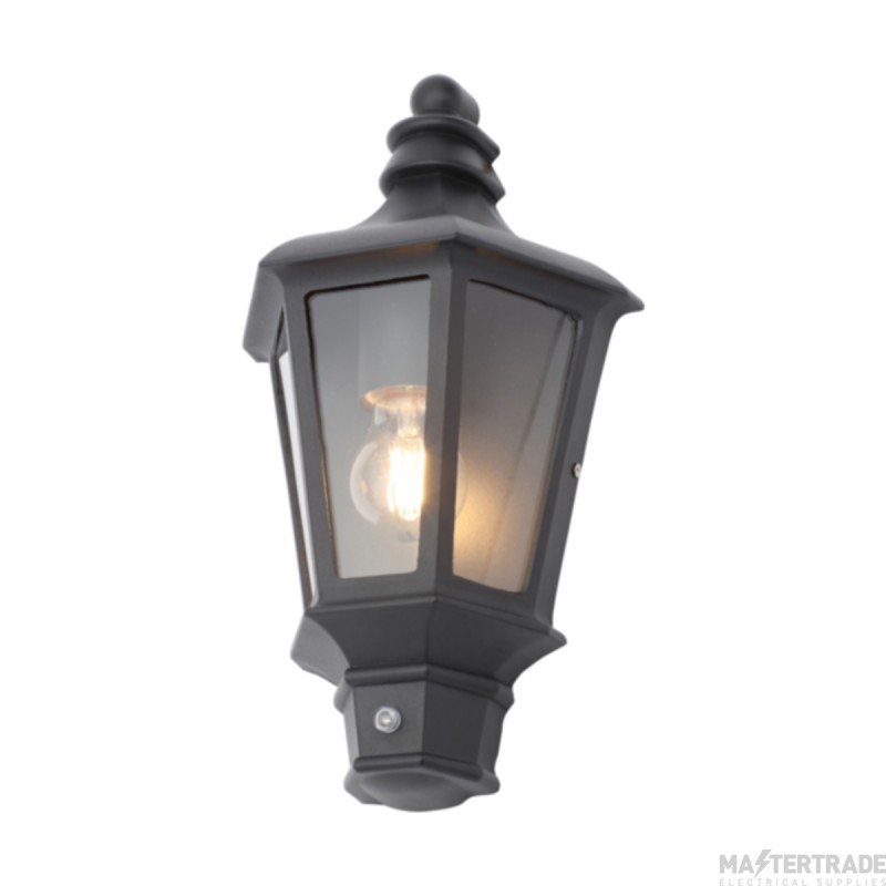 Forum Persei Black Half Lantern with Photocell 1 x 42W E27 GLS