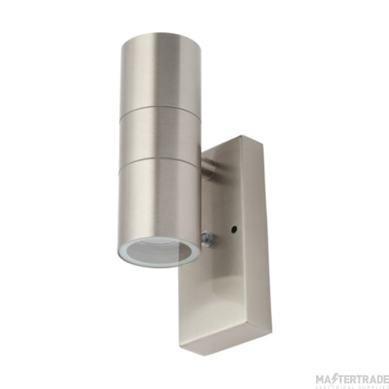 Forum Leto Stainless Steel Up/Down Wall Light with Photocell 2x 35W GU10