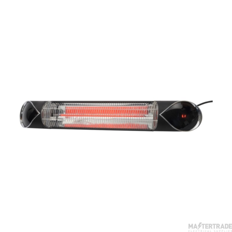 Forum Flare 2kW Wall Mounted Patio Heater Black c/w Remote Control