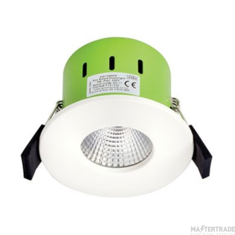 Greenbrook Fixed LED Fire Rated Downlight 3000K Dimmable White