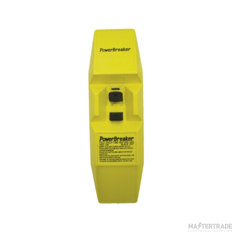 PowerBreaker Connector RCD In Line 16A 110V Yellow
