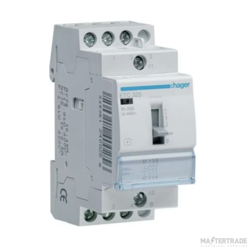 Hager Contactor Night & Day 3NO 25A 230V